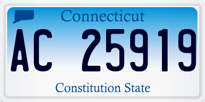 CT license plate AC25919