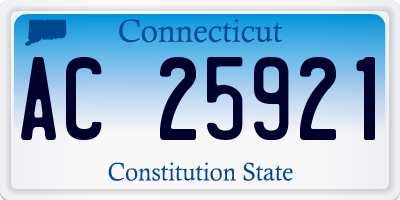 CT license plate AC25921