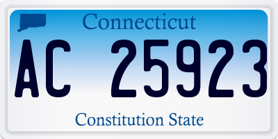 CT license plate AC25923