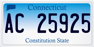CT license plate AC25925