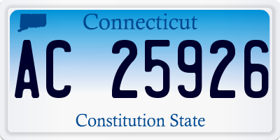 CT license plate AC25926