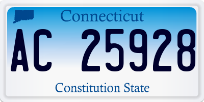 CT license plate AC25928