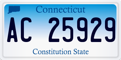 CT license plate AC25929