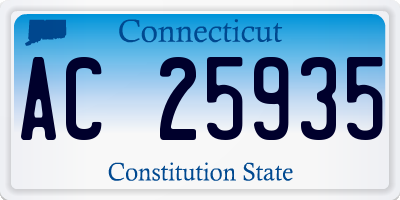 CT license plate AC25935