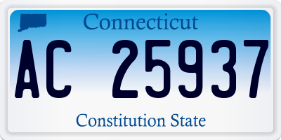 CT license plate AC25937