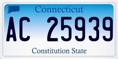 CT license plate AC25939