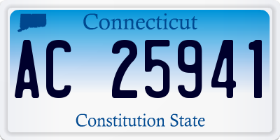 CT license plate AC25941