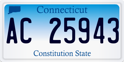 CT license plate AC25943