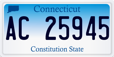 CT license plate AC25945