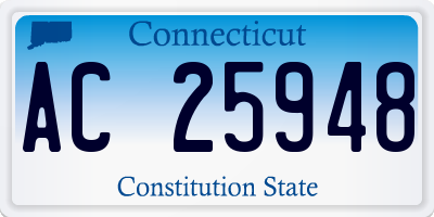 CT license plate AC25948