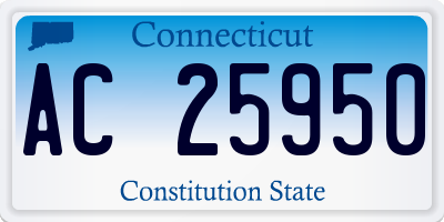 CT license plate AC25950