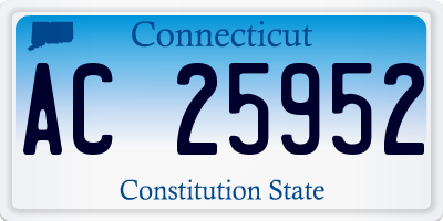 CT license plate AC25952