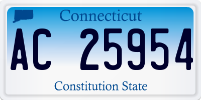 CT license plate AC25954