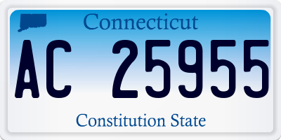 CT license plate AC25955