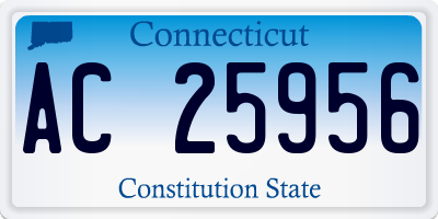 CT license plate AC25956