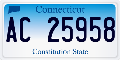 CT license plate AC25958