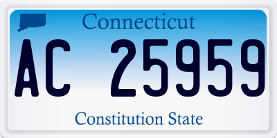 CT license plate AC25959