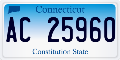 CT license plate AC25960