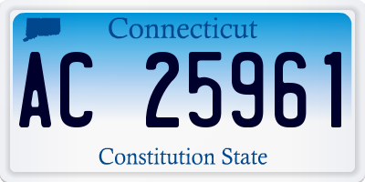 CT license plate AC25961