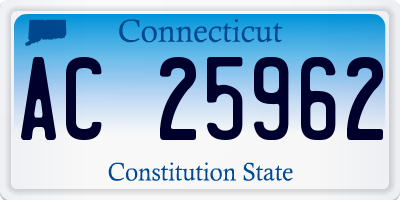 CT license plate AC25962