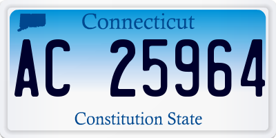 CT license plate AC25964