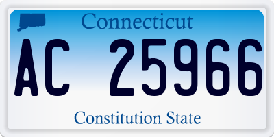 CT license plate AC25966