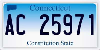 CT license plate AC25971