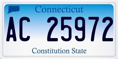 CT license plate AC25972