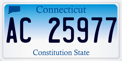 CT license plate AC25977