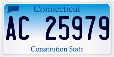 CT license plate AC25979