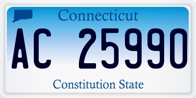 CT license plate AC25990