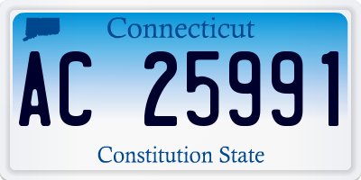 CT license plate AC25991