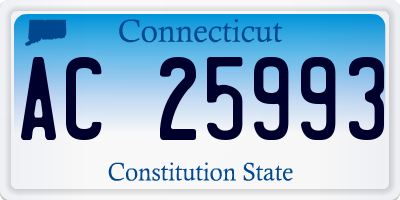 CT license plate AC25993