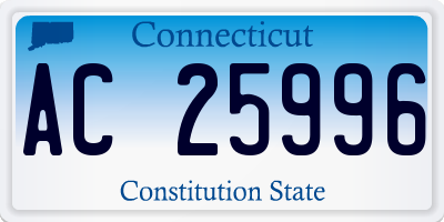 CT license plate AC25996