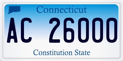 CT license plate AC26000