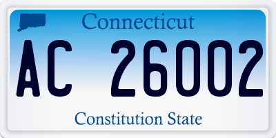 CT license plate AC26002