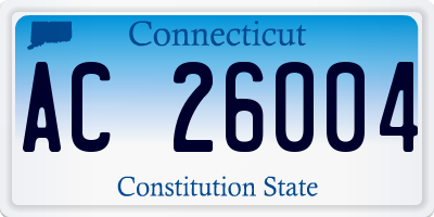 CT license plate AC26004