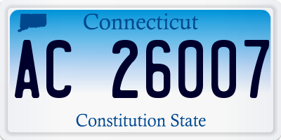 CT license plate AC26007