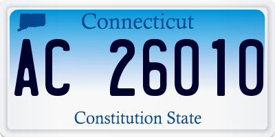 CT license plate AC26010