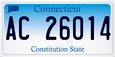 CT license plate AC26014