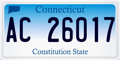 CT license plate AC26017