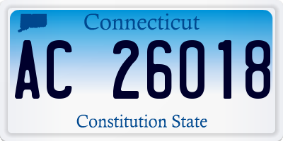 CT license plate AC26018