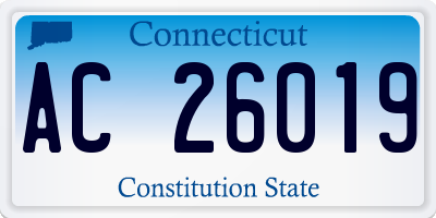 CT license plate AC26019