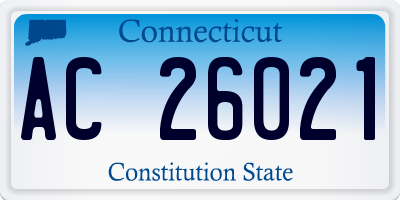 CT license plate AC26021