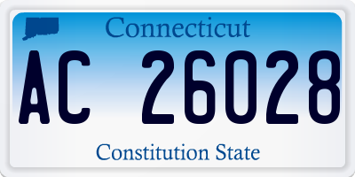 CT license plate AC26028