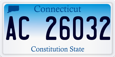 CT license plate AC26032