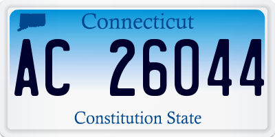 CT license plate AC26044