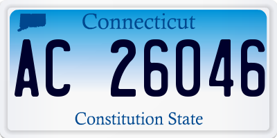 CT license plate AC26046