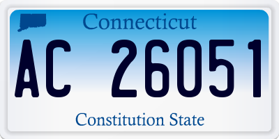 CT license plate AC26051