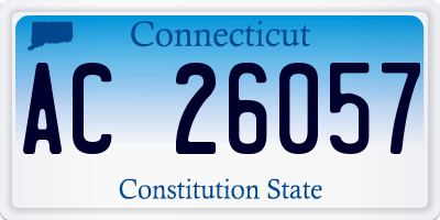 CT license plate AC26057